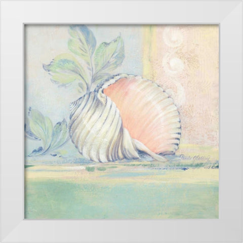 Tranquil Seashells II White Modern Wood Framed Art Print by Gladding, Pamela