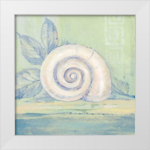 Tranquil Seashell III White Modern Wood Framed Art Print by Gladding, Pamela