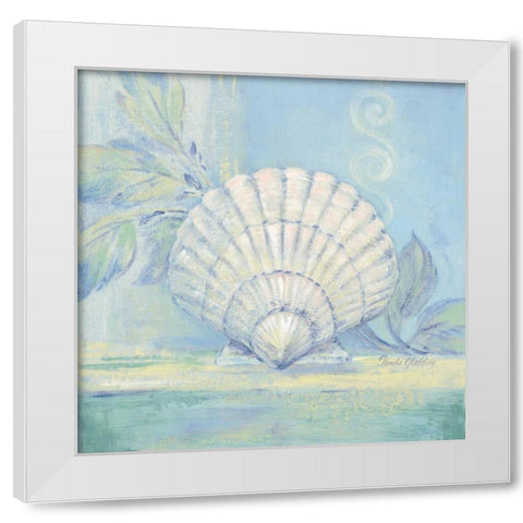 Tranquil Seashell IV White Modern Wood Framed Art Print by Gladding, Pamela