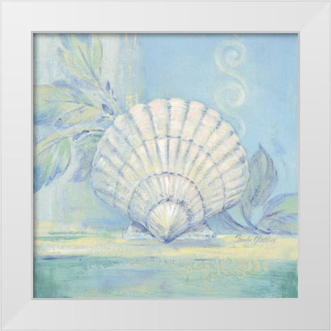 Tranquil Seashell IV White Modern Wood Framed Art Print by Gladding, Pamela