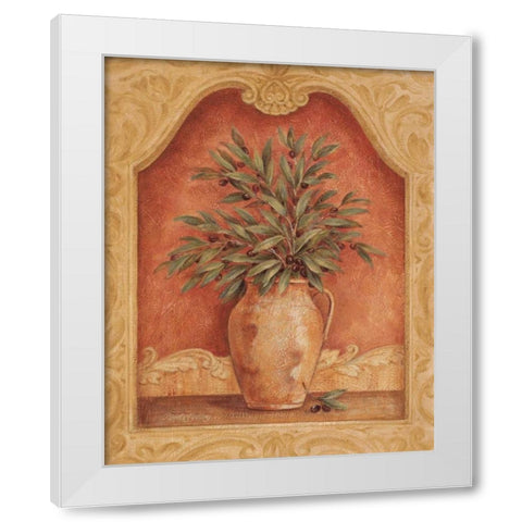 Sienna Fruit I White Modern Wood Framed Art Print by Gladding, Pamela