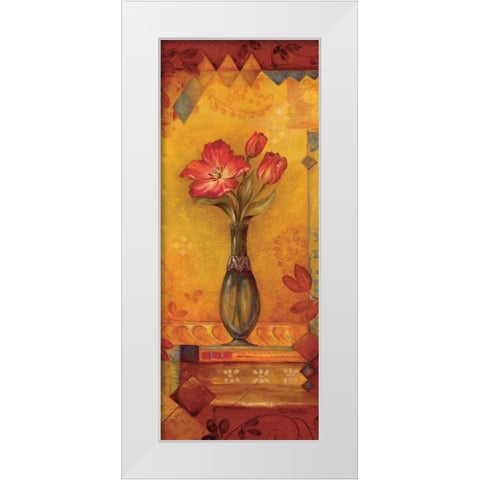 Bud Vase II White Modern Wood Framed Art Print by Gladding, Pamela