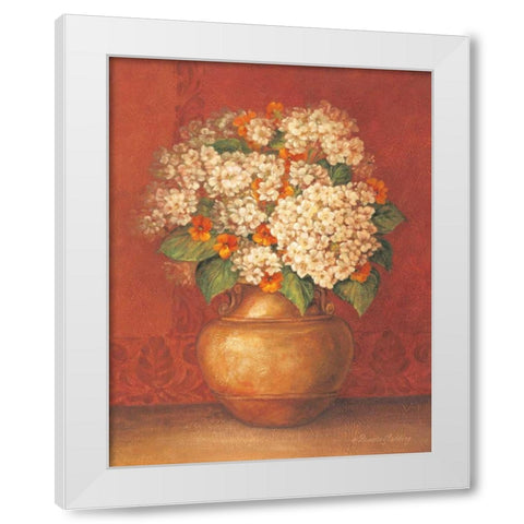 Tuscan Hydrangeas White Modern Wood Framed Art Print by Gladding, Pamela