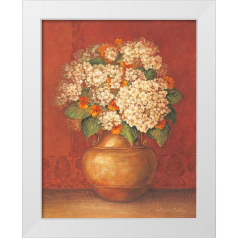 Tuscan Hydrangeas White Modern Wood Framed Art Print by Gladding, Pamela