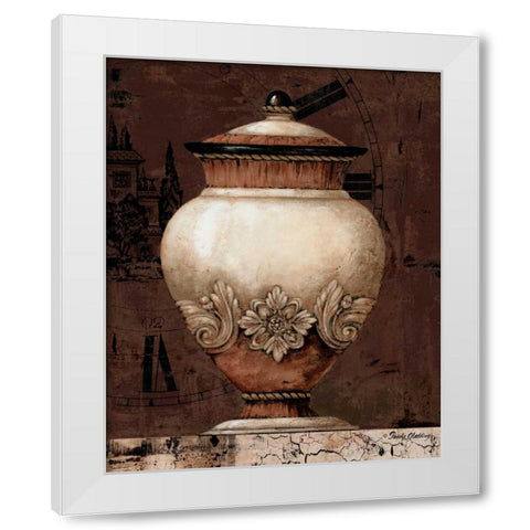 Timeless Urn I White Modern Wood Framed Art Print by Gladding, Pamela