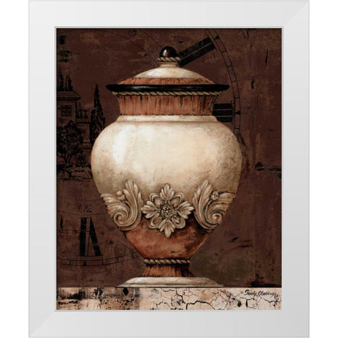 Timeless Urn I White Modern Wood Framed Art Print by Gladding, Pamela