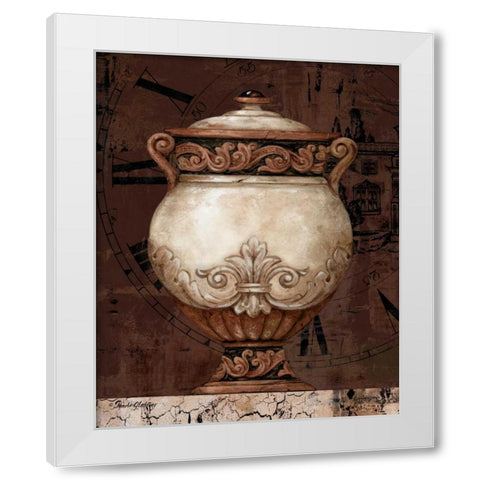 Timeless Urn II White Modern Wood Framed Art Print by Gladding, Pamela