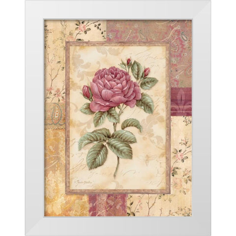 Provence Rose I White Modern Wood Framed Art Print by Gladding, Pamela