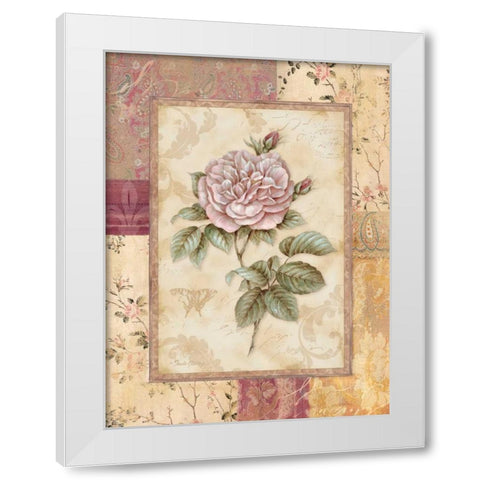Provence Rose II White Modern Wood Framed Art Print by Gladding, Pamela