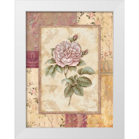 Provence Rose II White Modern Wood Framed Art Print by Gladding, Pamela