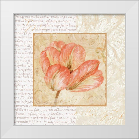 Le Jardin I White Modern Wood Framed Art Print by Gladding, Pamela