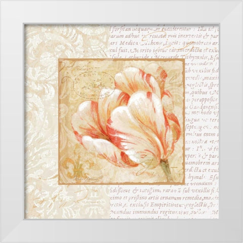 Le Jardin IV White Modern Wood Framed Art Print by Gladding, Pamela