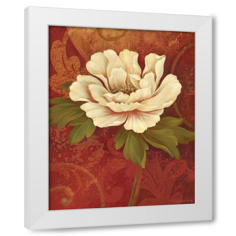 Il Ballo Rosso II White Modern Wood Framed Art Print by Gladding, Pamela