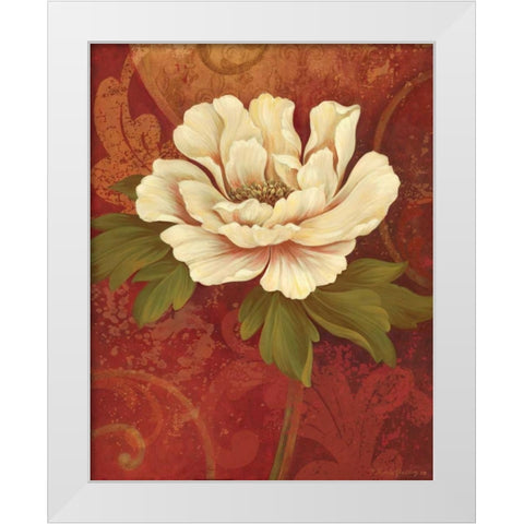 Il Ballo Rosso II White Modern Wood Framed Art Print by Gladding, Pamela