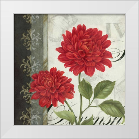 Etude en Rouge I White Modern Wood Framed Art Print by Gladding, Pamela