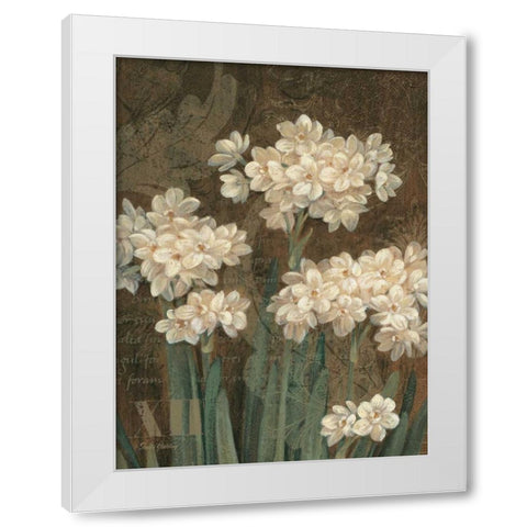 Petit Jardin Narcissus White Modern Wood Framed Art Print by Gladding, Pamela