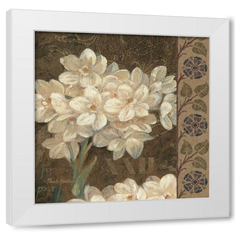 Petit Jardin Square II White Modern Wood Framed Art Print by Gladding, Pamela