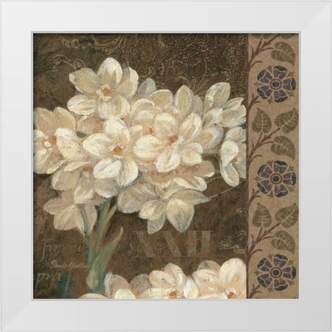 Petit Jardin Square II White Modern Wood Framed Art Print by Gladding, Pamela