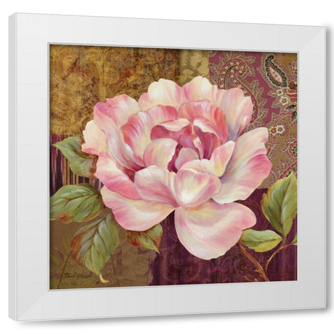 Esperance Rose White Modern Wood Framed Art Print by Gladding, Pamela