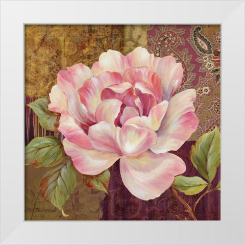 Esperance Rose White Modern Wood Framed Art Print by Gladding, Pamela