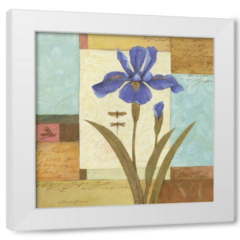 Blue Passage I White Modern Wood Framed Art Print by Gladding, Pamela