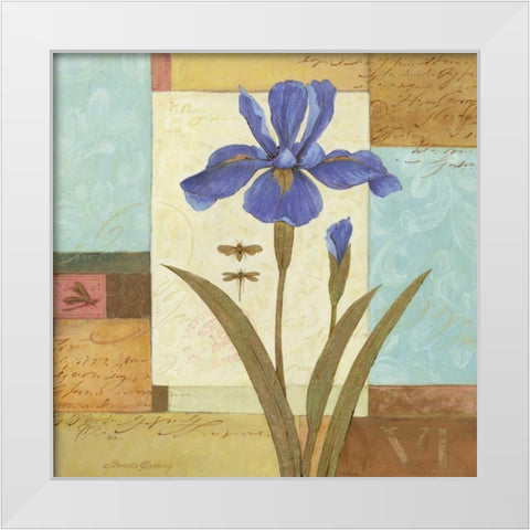 Blue Passage I White Modern Wood Framed Art Print by Gladding, Pamela