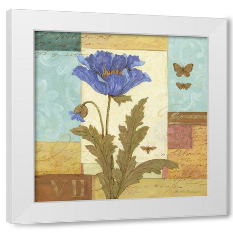 Blue Passage II White Modern Wood Framed Art Print by Gladding, Pamela