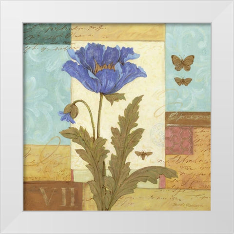 Blue Passage II White Modern Wood Framed Art Print by Gladding, Pamela