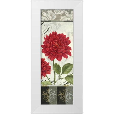 Etude en Rouge Panel I White Modern Wood Framed Art Print by Gladding, Pamela