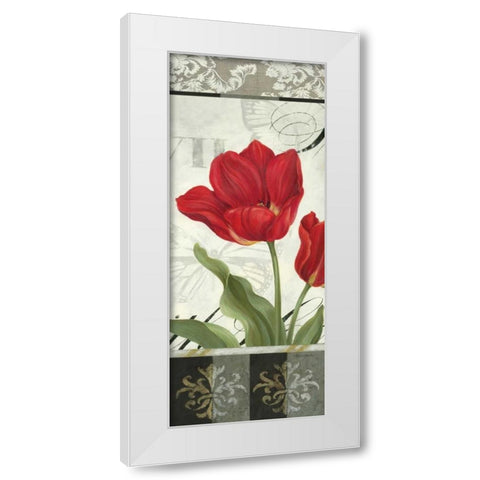 Etude en Rouge Panel II White Modern Wood Framed Art Print by Gladding, Pamela