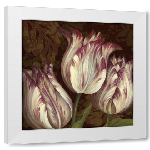 Trio I White Modern Wood Framed Art Print by Gladding, Pamela