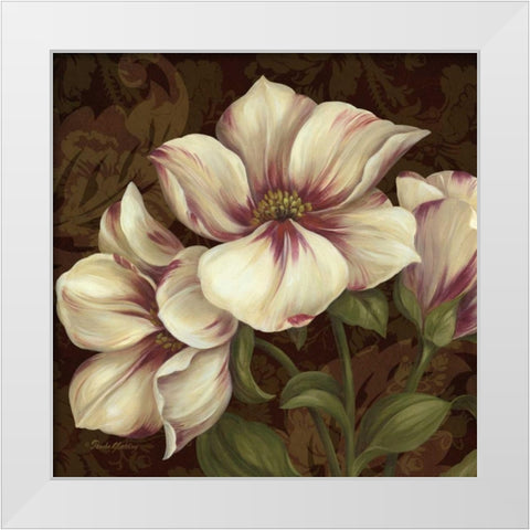 Trio II White Modern Wood Framed Art Print by Gladding, Pamela
