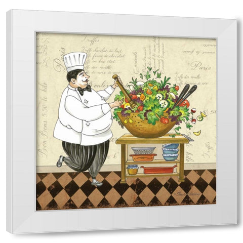 Chef Salad White Modern Wood Framed Art Print by Gladding, Pamela
