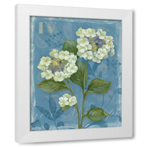 Lace Hydrangea White Modern Wood Framed Art Print by Gladding, Pamela