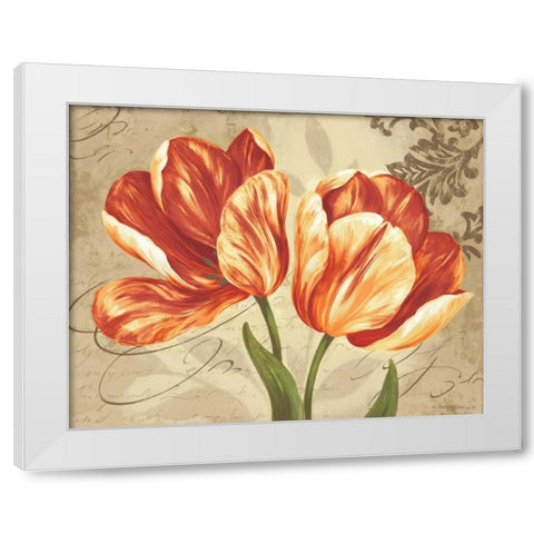 Colori II White Modern Wood Framed Art Print by Gladding, Pamela