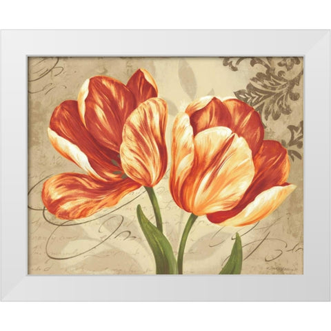 Colori II White Modern Wood Framed Art Print by Gladding, Pamela