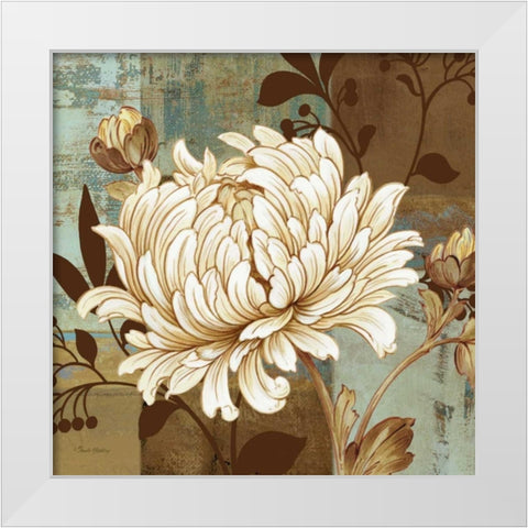 Aria Blue II White Modern Wood Framed Art Print by Gladding, Pamela