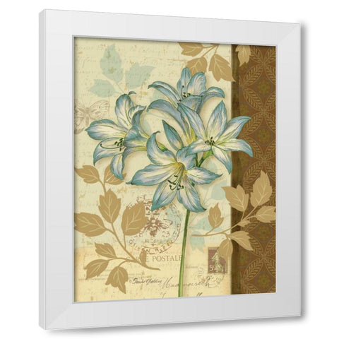 Chelsea Blue II White Modern Wood Framed Art Print by Gladding, Pamela