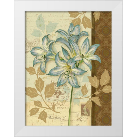 Chelsea Blue II White Modern Wood Framed Art Print by Gladding, Pamela