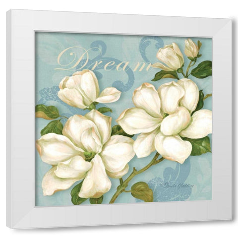 Inspiration Magnolias White Modern Wood Framed Art Print by Gladding, Pamela