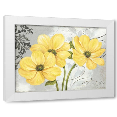 Colori Yellow I White Modern Wood Framed Art Print by Gladding, Pamela