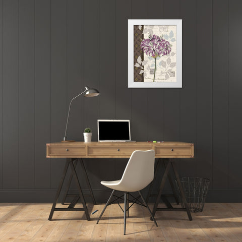 Chelsea Purple I White Modern Wood Framed Art Print by Gladding, Pamela