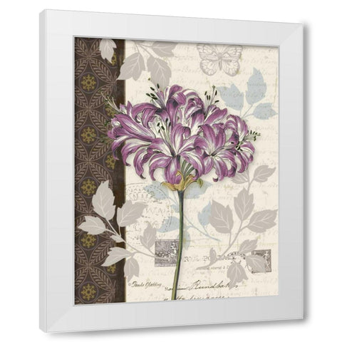 Chelsea Purple I White Modern Wood Framed Art Print by Gladding, Pamela