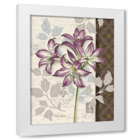 Chelsea Purple II White Modern Wood Framed Art Print by Gladding, Pamela