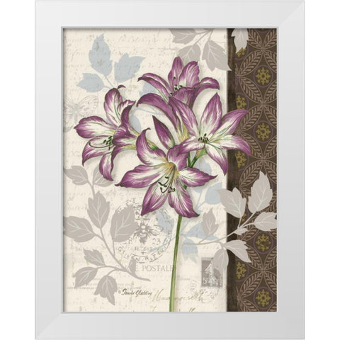 Chelsea Purple II White Modern Wood Framed Art Print by Gladding, Pamela