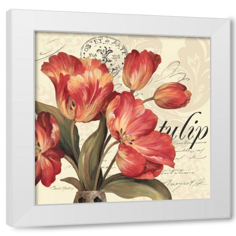 Red and White II White Modern Wood Framed Art Print by Gladding, Pamela