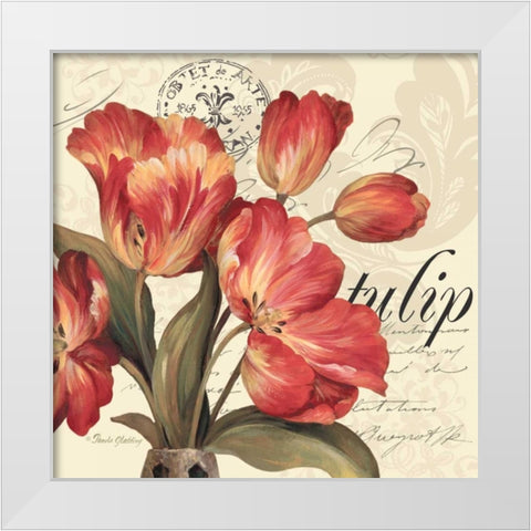 Red and White II White Modern Wood Framed Art Print by Gladding, Pamela