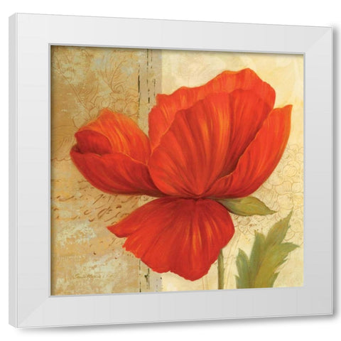 Papaver I White Modern Wood Framed Art Print by Gladding, Pamela