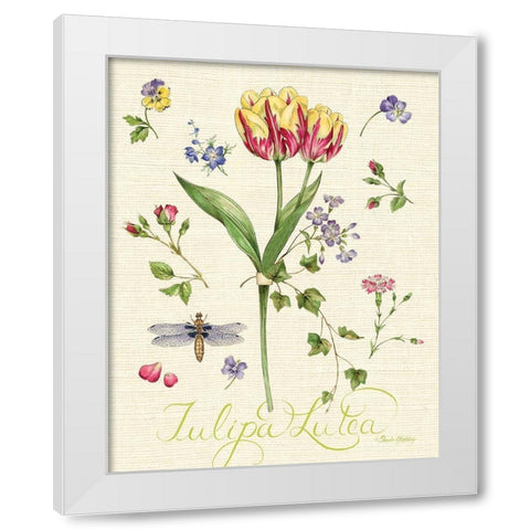 Lang of Flowers I White Modern Wood Framed Art Print by Gladding, Pamela