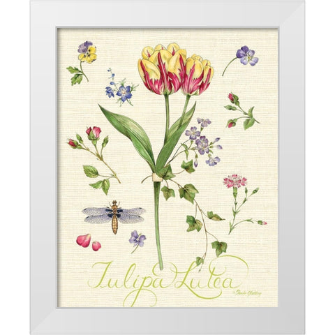 Lang of Flowers I White Modern Wood Framed Art Print by Gladding, Pamela